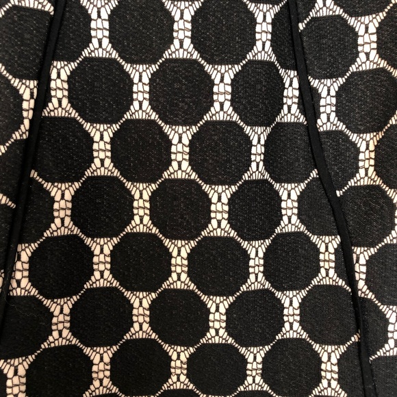 Anthropologie - Western Wear lace polka dot peplum top, tan and black, medium - Picture 4 of 7